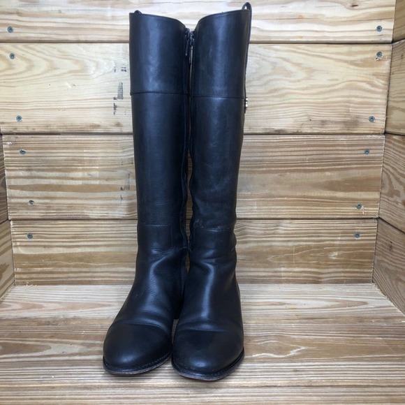 Cole Haan Grand OS Tall Black Leather Riding Boots - Picture 5 of 10
